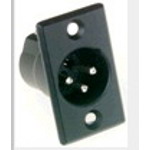 Conn XLR Connector M 3 POS Solder ST Panel Mount 3 Terminal 1 Port Bag