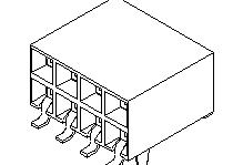 Molex-0719790209 连接器插头及 PCB 插座 Conn Socket Strip RCP 18 POS 2.54mm Solder RA SMD C-Grid Tube
