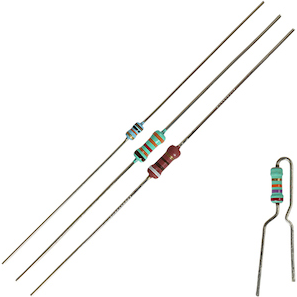 Vishay-SFR2500003309FR500 Widerstand, fest, Einzeldurchsteckloch Res Metal Film 33 Ohm 1% 0.4W ±100ppm/°C Conformal Coated AXL T/R