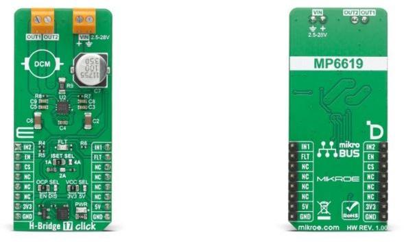 MikroElektronika-MIKROE-6051 Power Management Development Boards and Kits MP6619L Motion Motor Control Click Board