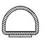 Laird Technologies-8102-0205-40 EMV-Dichtungen EMI Gaskets Knitted Mesh D Shape Beryllium Copper