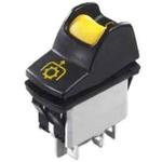 Switch Rocker ON ON DPDT Quick Connect/Solder Lug Locking Rocker 10A 24VDC 150000Cycles