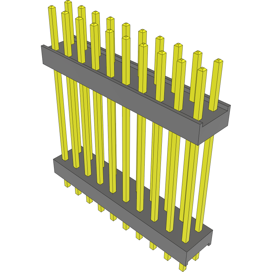 Samtec-DW-10-20-S-D-815 Connector Headers and PCB Receptacles Conn Board Stacker HDR 20 POS 2.54mm Solder ST Top Entry Thru-Hole Bulk