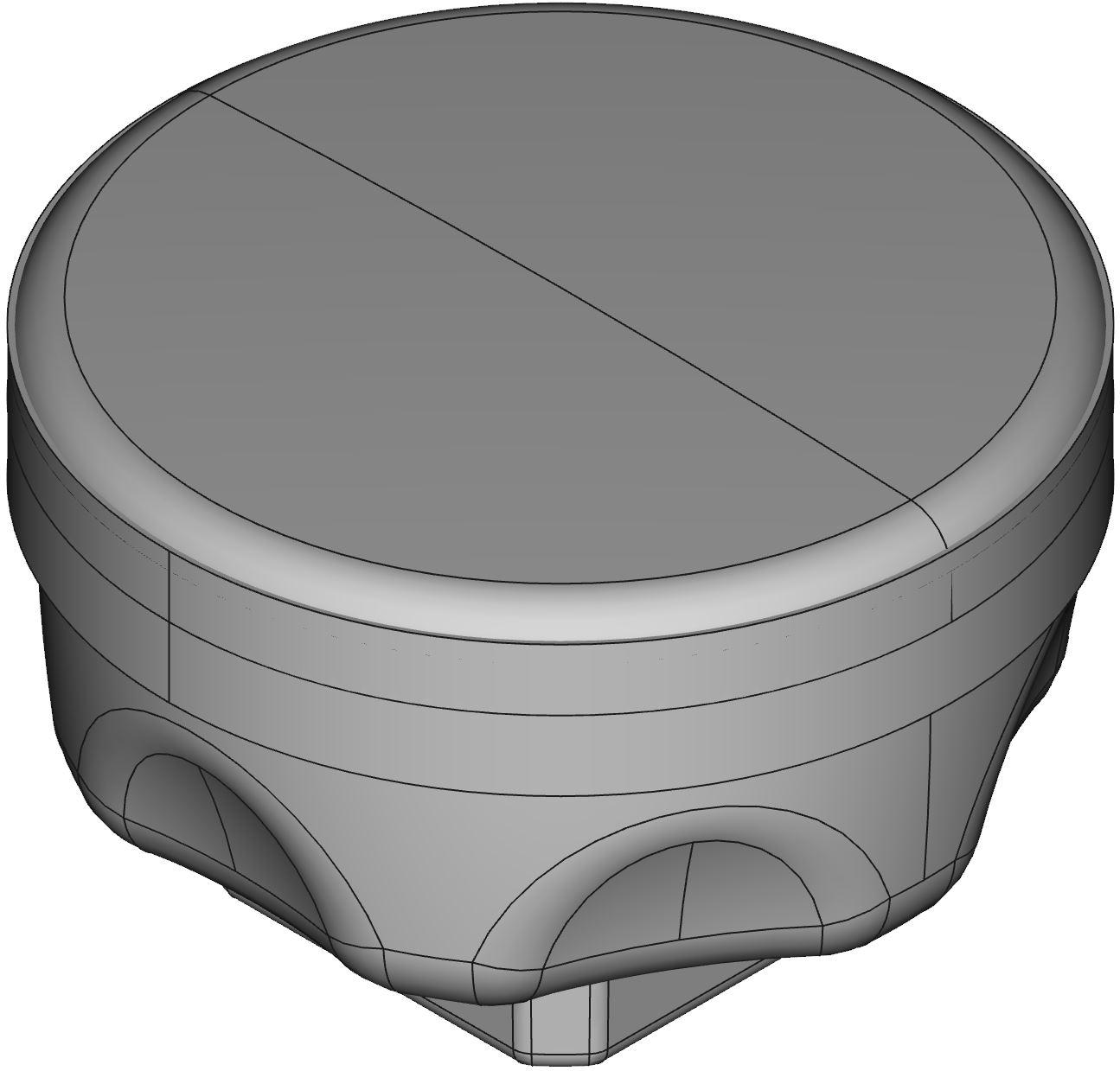 Hammond Manufacturing-HP12PCGY Switch Accessories Switch Access Round Hole Plug Push Button Switch