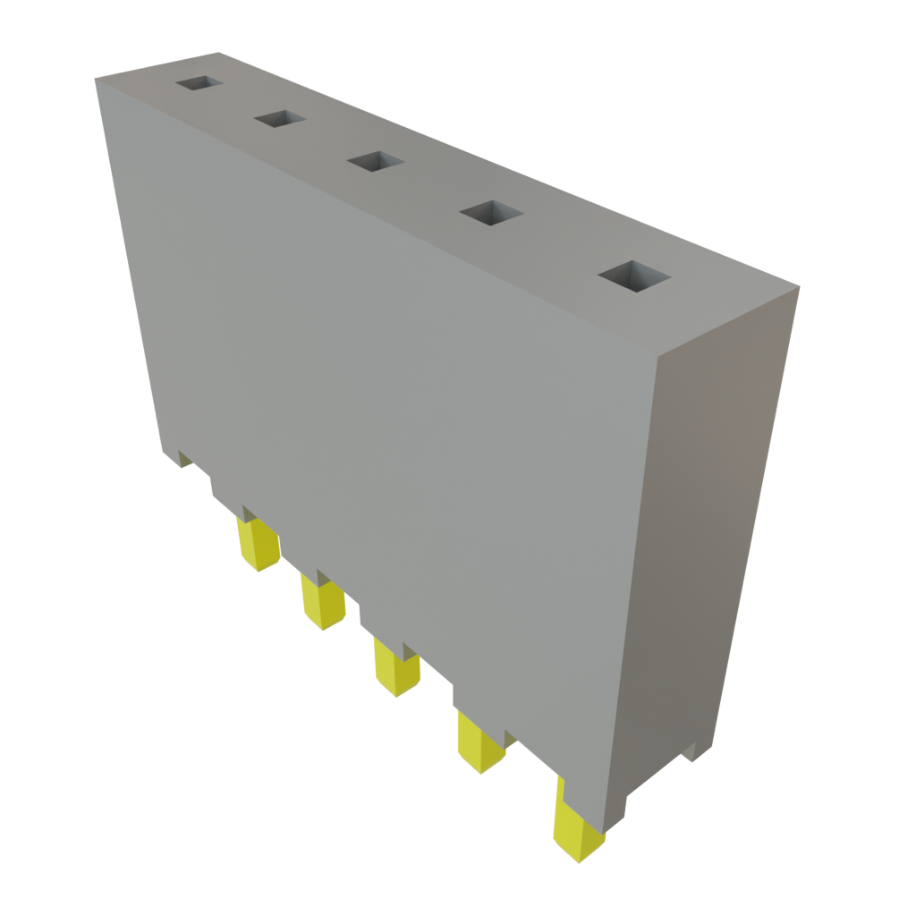 Samtec-TW-05-02-F-S-160-090 Steckverbinderleisten und Leiterplattenbuchsen Conn Board Stacker HDR 5 POS 2mm Solder ST Top Entry Thru-Hole Bulk