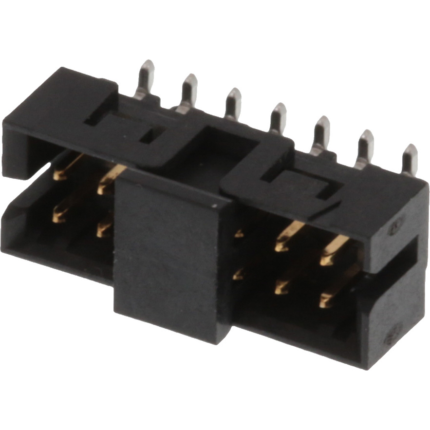 Molex-0878321422 Connector Headers and PCB Receptacles Conn Shrouded Header (4 Sides) HDR 14 POS 2mm Solder ST Top Entry SMD Milli-Grid Tube