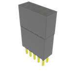Conn Elevated Socket SKT 10 POS 2.54mm Solder ST Top Entry Thru-Hole Tube
