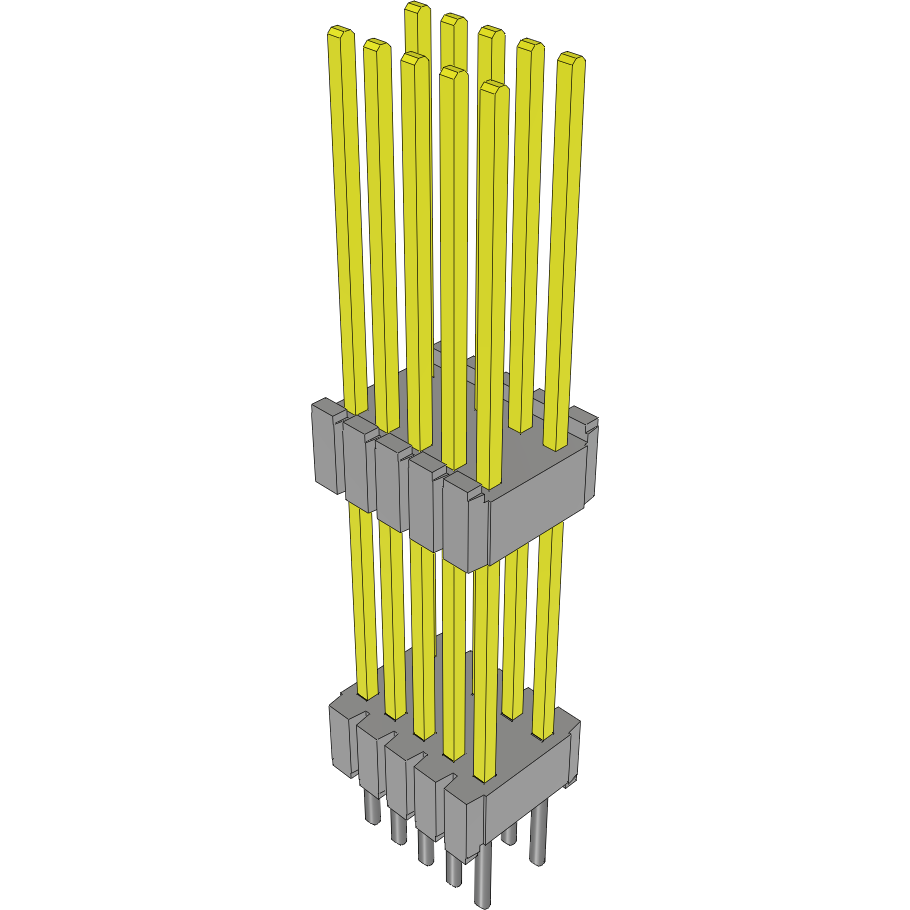 Samtec-DWM-05-61-L-D-531 Piastre connettori e prese PCB Conn Board Stacker HDR 10 POS 1.27mm Solder ST Thru-Hole Layer