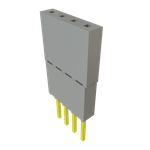 Conn Elevated Socket SKT 4 POS 2.54mm Solder ST Top Entry Thru-Hole Bulk