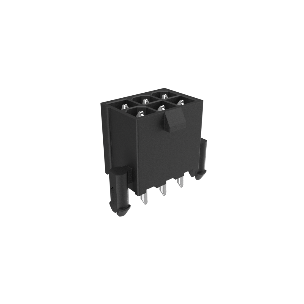 Amphenol Communications Solutions-10131319-06222GPLF Steckverbinderleisten und Leiterplattenbuchsen Conn Wire to Board HDR 6 POS 4.2mm Solder ST Top Entry Thru-Hole Tray
