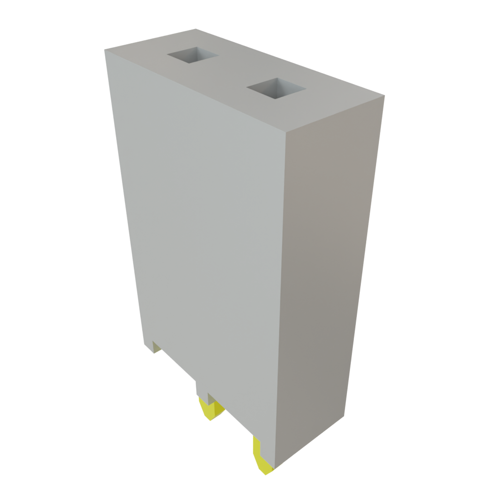 Samtec-SSW-102-01-G-S Steckverbinderleisten und Leiterplattenbuchsen Conn Socket Strip SKT 2 POS 2.54mm Solder ST Top Entry Thru-Hole Bulk
