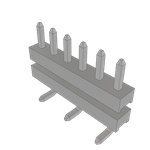 Conn Board Stacker HDR 6 POS 2mm Solder ST Top Entry SMD Tube