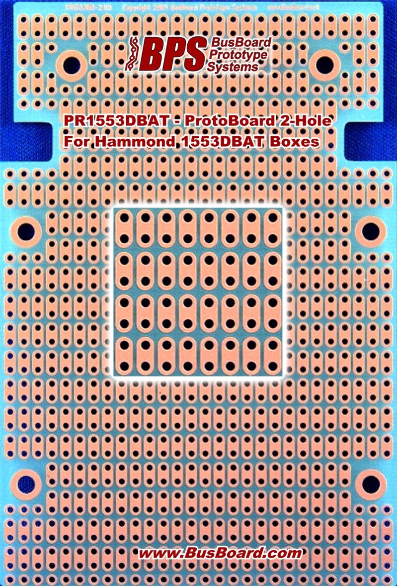 BusBoard Prototype Systems-PR1553DBAT null FR4 General Purpose PCB Board with 2 Hole Pad