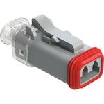 Conn Housing PL 2 POS Crimp ST Cable Mount Gray