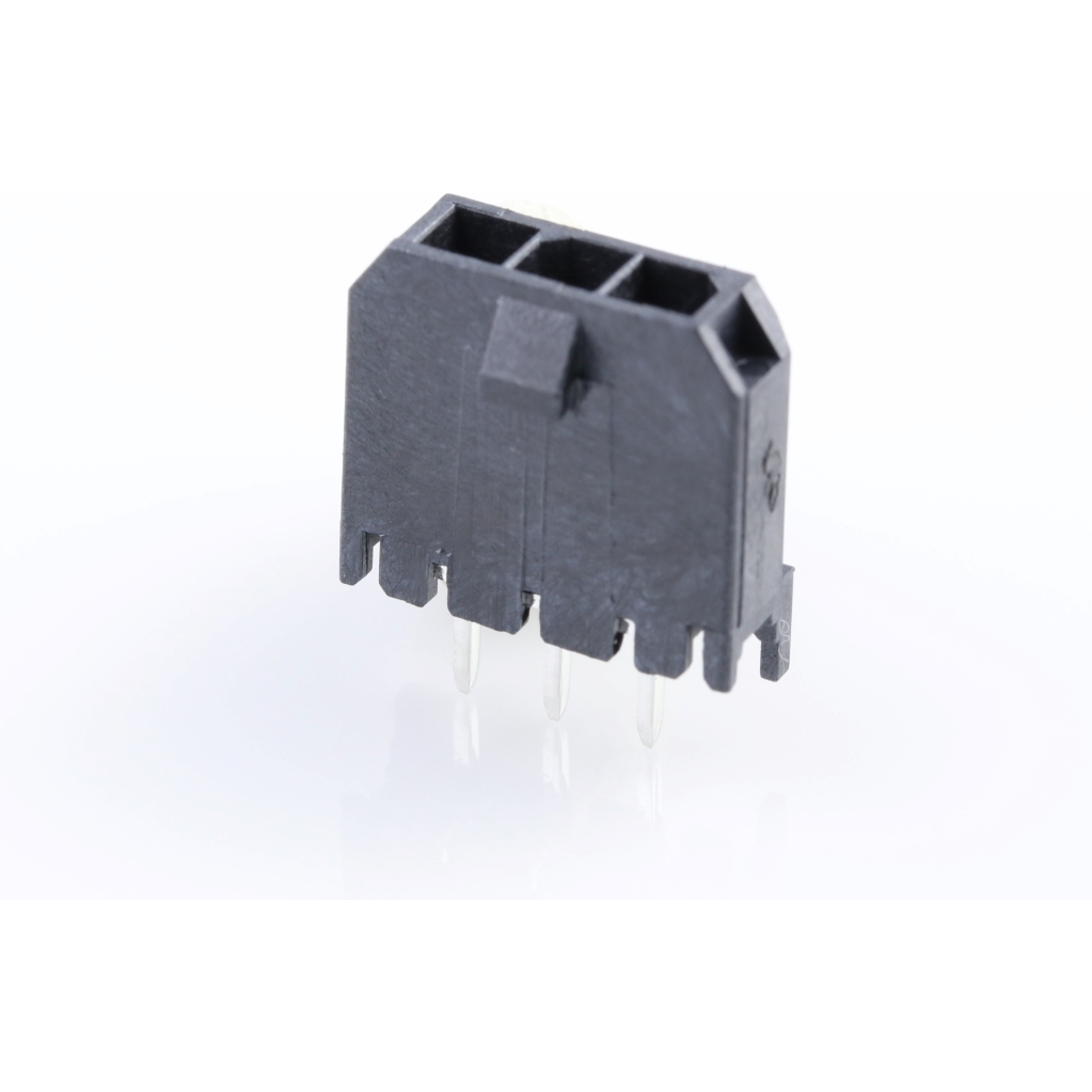 Molex-0436500327 连接器插头及 PCB 插座 Conn Wire to Board HDR 3Power POS 3mm Solder ST Top Entry Thru-Hole Micro-Fit 3.0 Tray