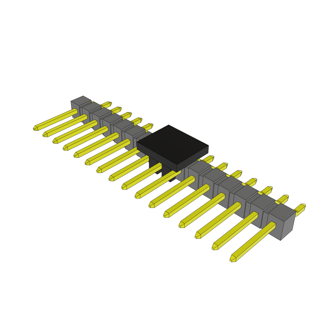 Samtec-TSM-116-02-LM-SH-P-TR Piastre connettori e prese PCB Conn Unshrouded Header HDR 16 POS 2.54mm Solder RA Side Entry SMD T/R
