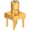 HUBER+SUHNER-82_SMB-50-0-1/111_NE Conector RF Conn SMB 0Hz to 4GHz 50Ohm Solder ST Thru-Hole F Gold Over Nickel Single