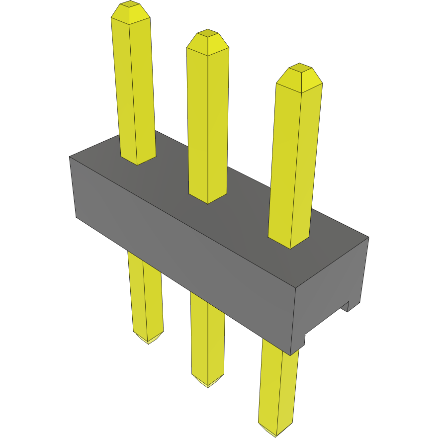 Samtec-MTMM-103-04-G-S-125 Steckverbinderleisten und Leiterplattenbuchsen Conn Unshrouded Header HDR 3 POS 2mm Solder ST Top Entry Thru-Hole Bulk