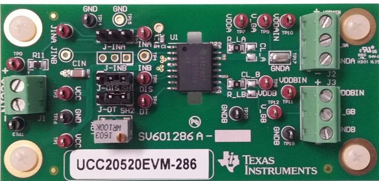 Texas Instruments-UCC20520EVM-286 Energiemanagement, Entwicklungsplatinen und -kits UCC20520 Gate and Power Driver Evaluation Board