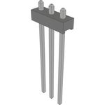 Conn Unshrouded Header HDR 3 POS 2mm Solder ST Top Entry Thru-Hole Bulk