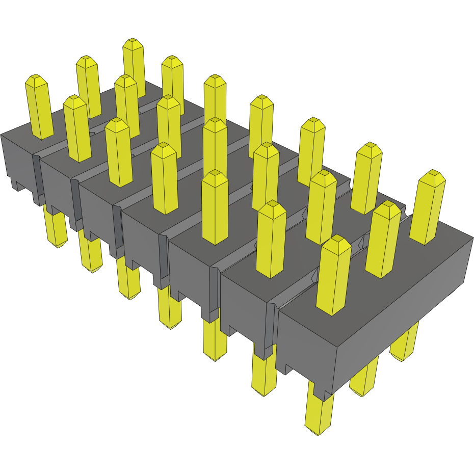 Samtec-TSW-107-05-T-T Connector Headers and PCB Receptacles Conn Unshrouded Header HDR 21 POS 2.54mm Solder ST Top Entry Thru-Hole Bulk