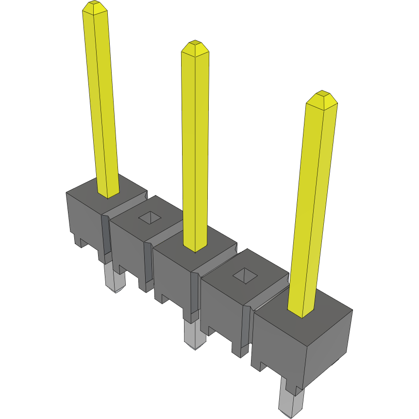 Samtec-HTSW-203-14-L-S Connector Headers and PCB Receptacles Conn Unshrouded Header HDR 3 POS 5.08mm Solder ST Top Entry Thru-Hole Bulk