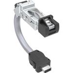 Cable Assembly Cat 6a S/FTP 1m 26AWG RJ-45 to IX Industrial Type A 8 to 10 POS M-M IDT-IDT Bag