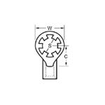 Star Ring Tongue Terminal 14-16AWG Brass/Steel 17.78mm Tin Krimptite™ Bag