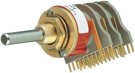 Grayhill-71ESF30-05204N Interruptor giratorio Switch Rotary DP4T 4 Flatted Shaft PC Pins 0.3A 115VAC 30VDC