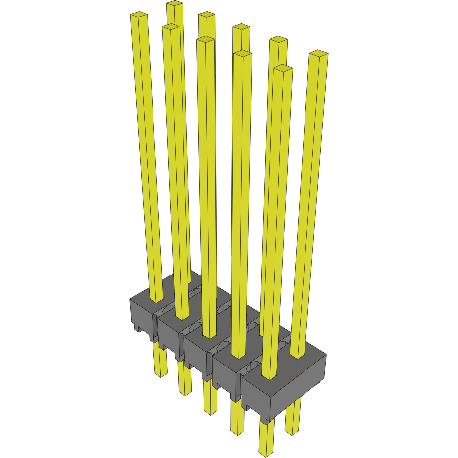 Samtec-MTSW-105-12-L-D-760 Steckverbinderleisten und Leiterplattenbuchsen Conn Unshrouded Header HDR 10 POS 2.54mm Solder ST Top Entry Thru-Hole Bulk