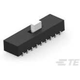 TE Connectivity-4-1825010-4 Interruptor corredizo Switch Slide 6PDT Extended Top Slide 0.3A 115VAC J-Lead SMD Tube