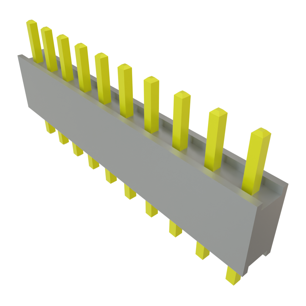 Samtec-DW-10-07-T-S-200 Connector Headers and PCB Receptacles Conn Board Stacker HDR 10 POS 2.54mm Solder ST Top Entry Thru-Hole Bulk