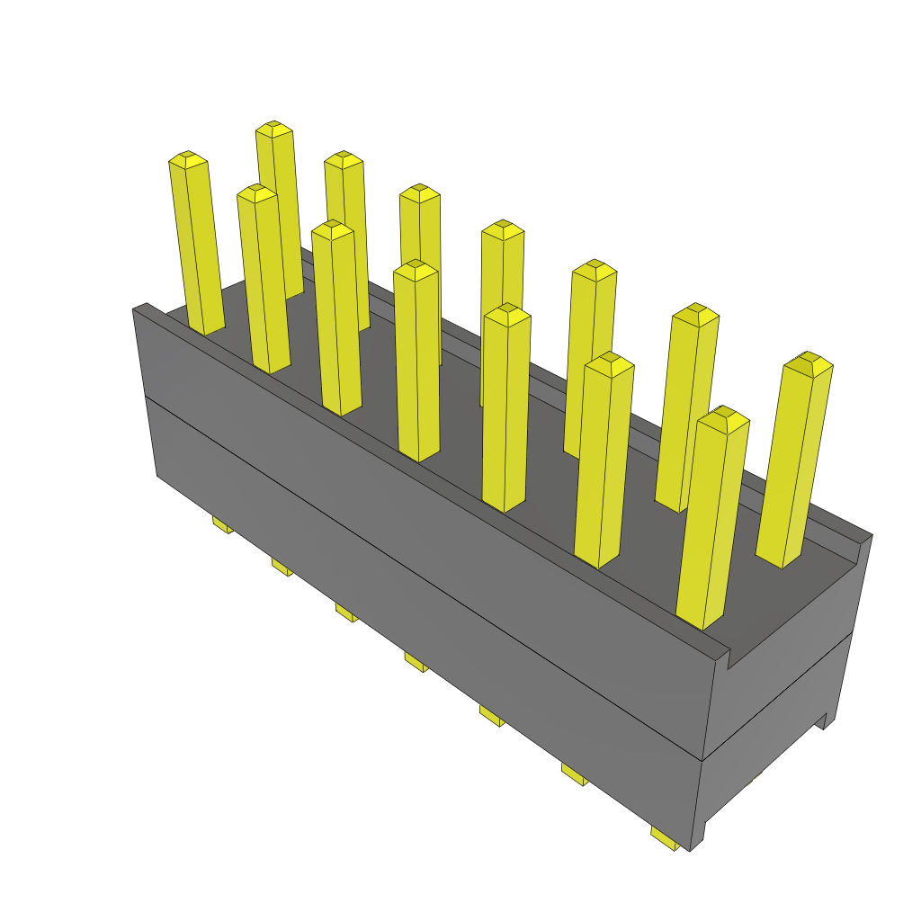 Samtec-ZW-07-07-G-D-200-070 Piastre connettori e prese PCB Conn Board Stacker HDR 14 POS 2.54mm Solder ST Thru-Hole Bulk