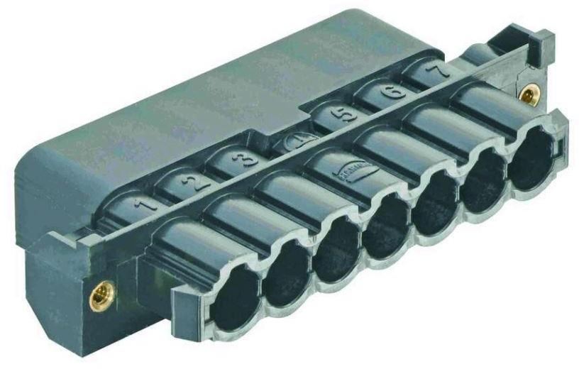 HARTING-09930060330 Schrumpfbalgenadapter Han Power 6+PE Crimp, Left/Right