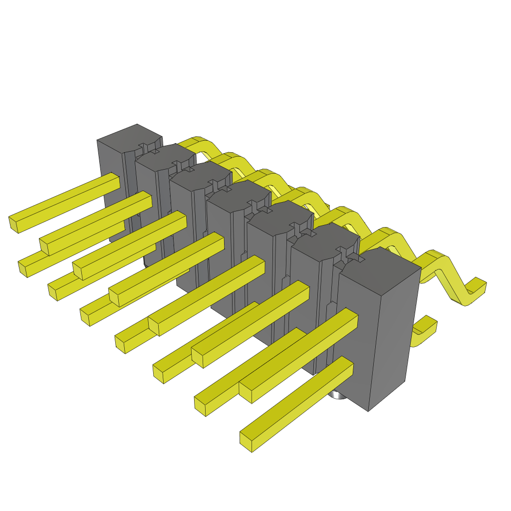 Samtec-TSM-107-01-L-DH-A Connector Headers and PCB Receptacles Conn Unshrouded Header HDR 14 POS 2.54mm Solder RA Side Entry SMD Tube