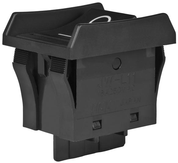 NKK Switches-JWL11BA1A-A Switch Rocker Switch Rocker ON None OFF SPST Quick Connect/Solder Lug Curved Rocker 16A 250VAC 72VDC 25000Cycles