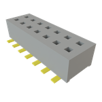 Conn Socket Strip SKT 14 POS 1.27mm Solder ST Top Entry SMD TIGER CLAW™ T/R