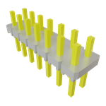 Conn Unshrouded Header HDR 14 POS 2.54mm Solder ST Top Entry Thru-Hole Bulk