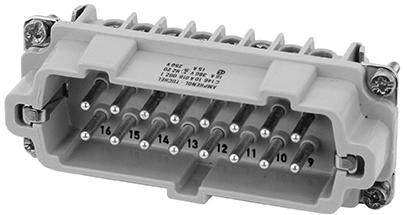 Amphenol-C14610A0168101 矩形连接器 Conn Rectangular M 16Signal/1Ground POS Screw RA Panel Mount