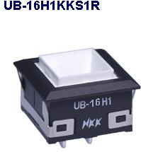 NKK Switches-UB-16H1KKS1R Botón pulsador Switch Push Button ON ON SPDT Square Button 5A 250VAC 30VDC Lock Panel Mount Solder Lug