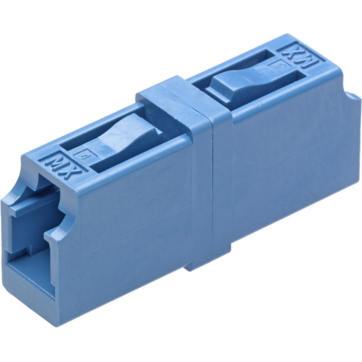 Molex-1061241050 Raccordement de fibre optique LC Adapter, Simplex, Green Body, Ceramic Alignment Sleeve, Snap Mount Style, Low Profile