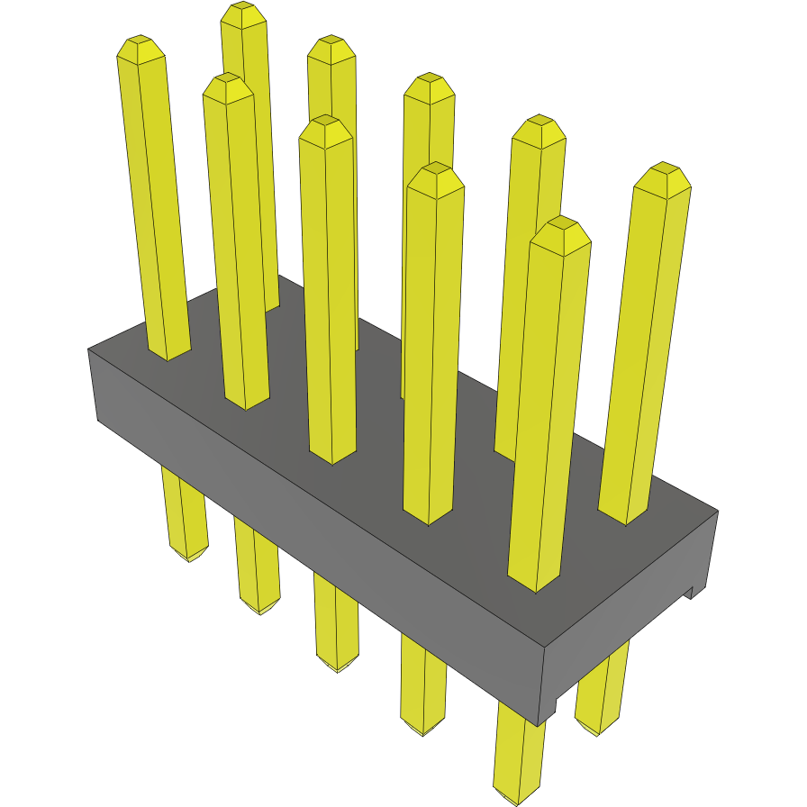 Samtec-MTMM-105-06-G-D-215 Cabezales del conector y receptáculos PCB Conn Unshrouded Header HDR 10 POS 2mm Solder ST Top Entry Thru-Hole Bulk