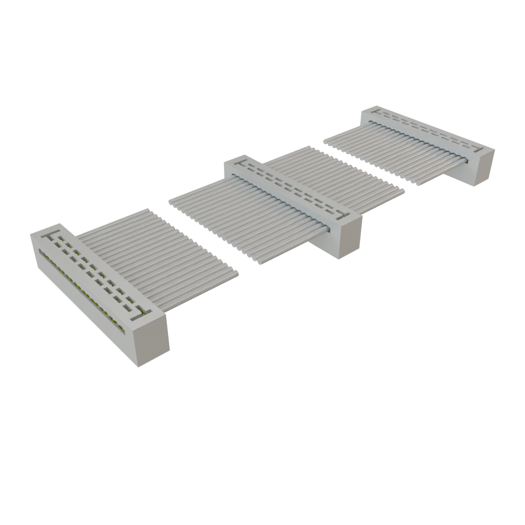 Samtec-TCSD-10-D-12.00-01-F-N-D06 扁平/带状电缆组件 Cable Assembly 0.304m 28AWG 1mm 20 to 20 POS IDC Connector to IDC Connector F-F TIGER EYE™ Bulk