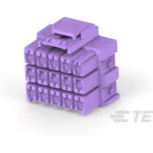 TE Connectivity-2-1971876-7 Carcaza de cables discretos de conector Conn Housing PL 15 POS 6mm Crimp ST Cable Mount Purple Carton