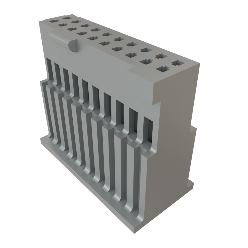 Samtec-ISDF-10-D-L Gaine de câblage de raccordement discret Conn Housing RCP 20 POS 1.27mm Crimp ST Cable Mount Black TIGER EYE™ Tube