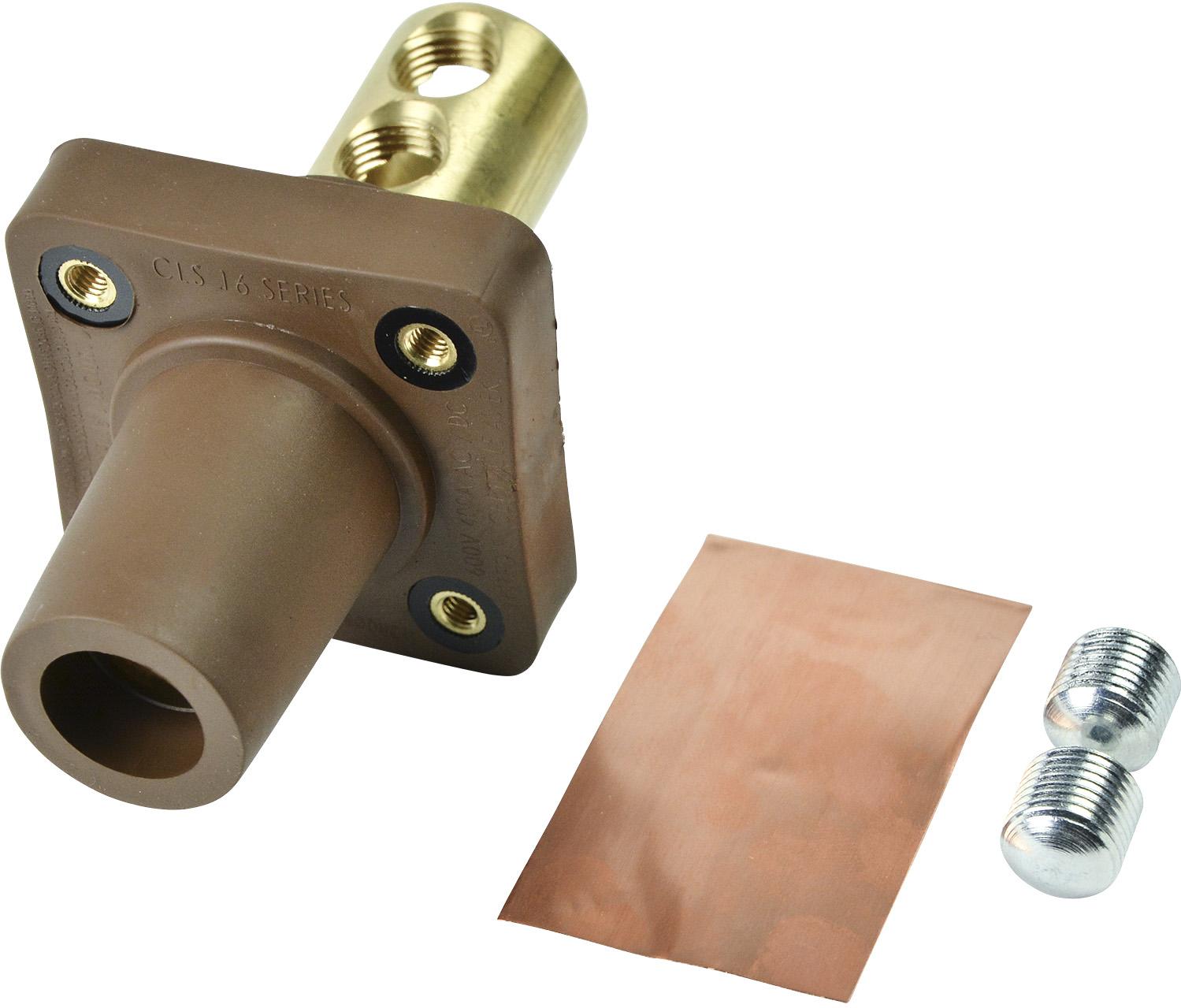 Marinco-CLS40FRB-F Steckverbinder CLS Series Panel Mount (400A / 600V) 2/0 - 4/0 Double Set Screw Female - Brown (F)