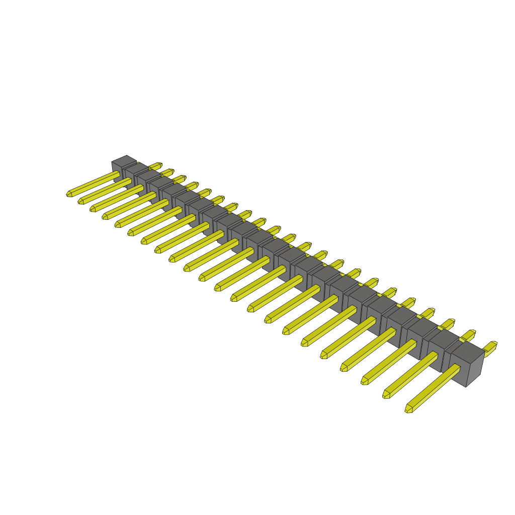 Samtec-TSM-122-02-L-SH Piastre connettori e prese PCB Conn Unshrouded Header HDR 22 POS 2.54mm Solder RA Side Entry SMD Tube