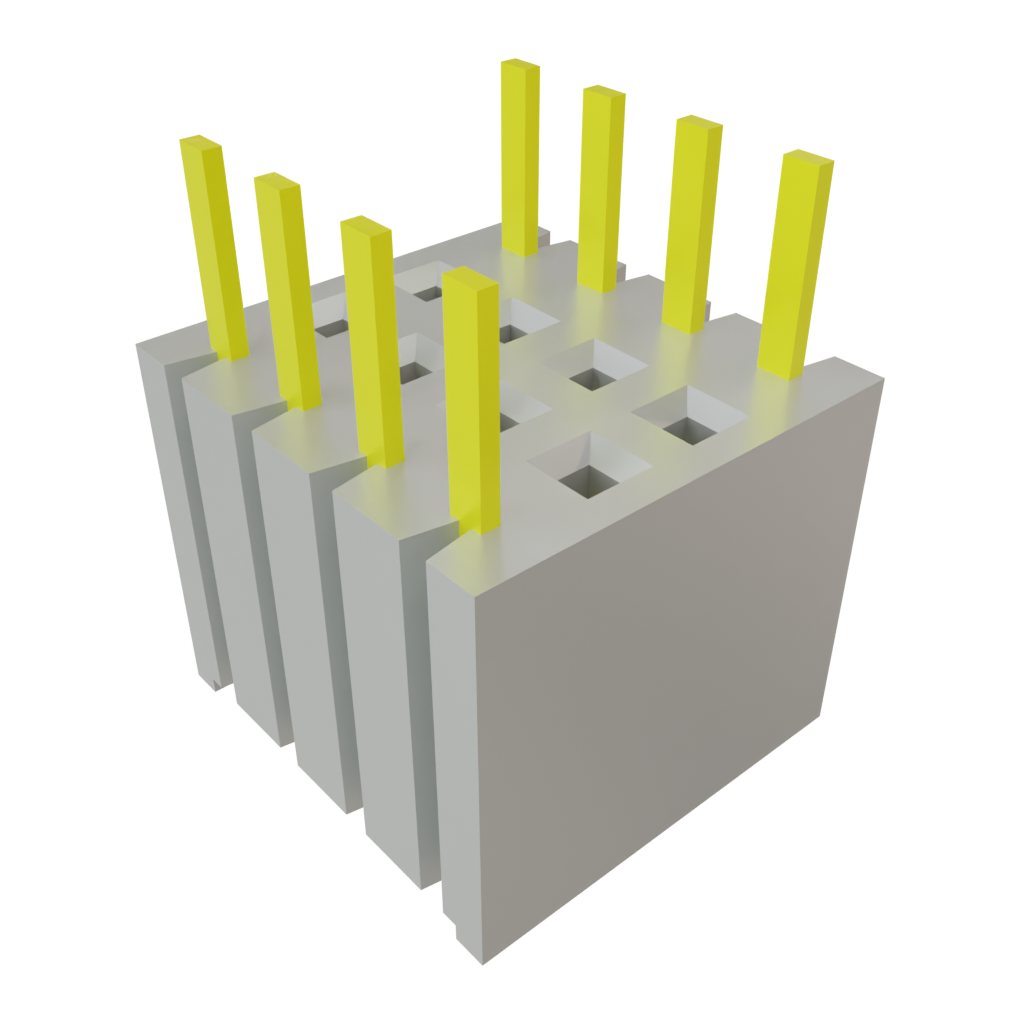 Samtec-BSW-104-04-T-D Steckverbinderleisten und Leiterplattenbuchsen Conn Bottom Mount Socket Strip SKT 8 POS 2.54mm Solder ST Bottom Entry Thru-Hole Bulk