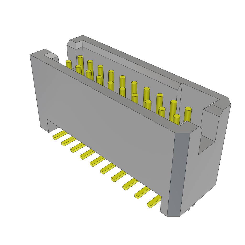 Samtec-TFM-110-12-L-D-LC Cabezales del conector y receptáculos PCB Conn Shrouded Header (4 Sides) HDR 20 POS 1.27mm Solder ST Top Entry SMD TIGER EYE™ Tube