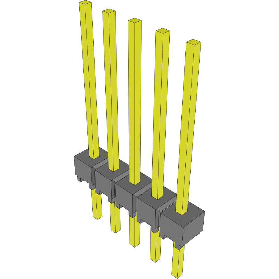Samtec-MTSW-105-10-L-S-545 连接器插头及 PCB 插座 Conn Unshrouded Header HDR 5 POS 2.54mm Solder ST Top Entry Thru-Hole Bulk